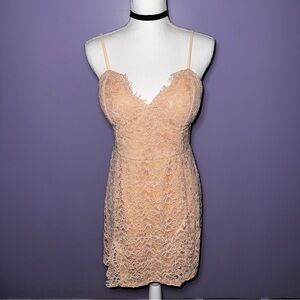 NWT Boutique Pink Lace Mini Dress